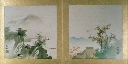 四季山水図 | 橋本雅邦 | 収蔵品詳細 | 作品を知る | 東京富士美術館