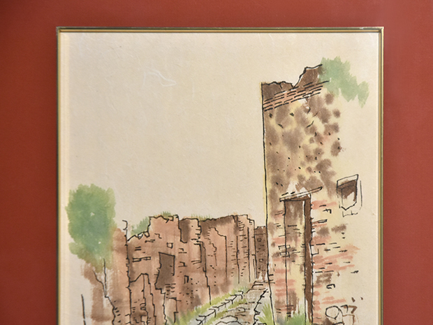 平山郁夫 デッサン 「ポンペイ」 東美鑑定証書付 | 古美術ささき