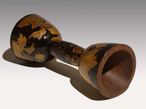 芙蓉蒔絵 小鼓 皮付セット江戸初期から中期頃 | 古美術ささき