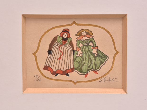 武井武雄 木版画 ミニチュール作品 鉛筆サイン | 古美術ささき