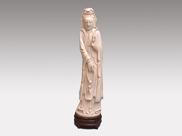 中国製 象牙彫 聖観音菩薩像 | 古美術ささき