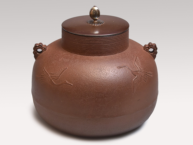 鵬雲斎好 鶴雲釜 角谷与斉（作) 共箱 鵬雲斎書付 | 古美術ささき