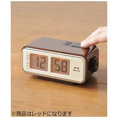 BRUNO ブルーノ LCDレトロアラームクロック S レッド BCR003-RD の通販