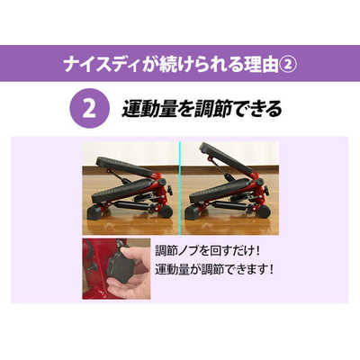 ショップジャパン 健康ステッパー ナイスデイ (レッド) NICE01KD の