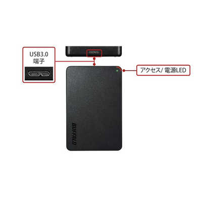 BUFFALO 外付けHDD USB-A接続 (Chrome/Mac/Windows11対応) ブラック