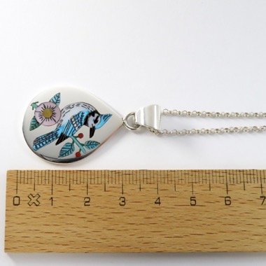 インディアンジュエリー / ズニ族製作のインレイペンダント