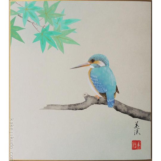 高級色紙「かわせみ」美法（色紙絵）送料無料 商品詳細 掛け軸の販売