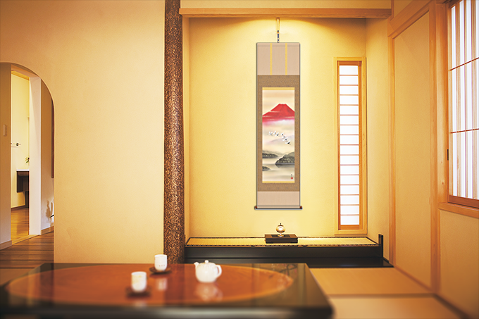 寒牡丹 山本祥園 （草夕会） 尺三！ 冬 - 掛け軸（掛軸）販売通販なら