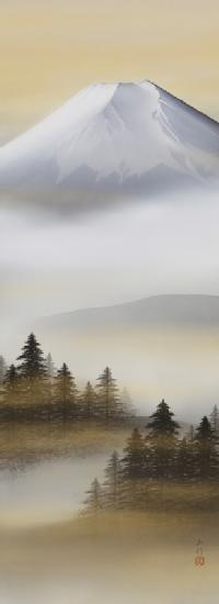 富士山水 川島正 （尺五立）肉筆！ 富士 - 掛け軸（掛軸）販売通販なら