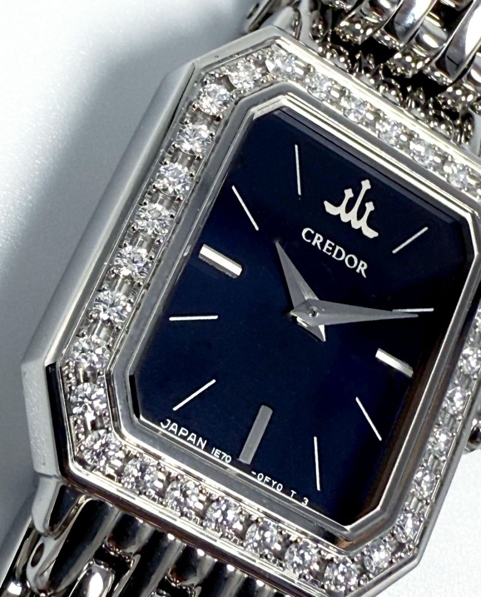 洗練されたネイビーダイヤル】クレドールGSTE813で叶える上品な手元美