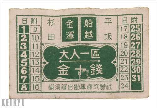 乗車券の歴史 | 京急歴史館 | 京浜急行電鉄(KEIKYU)