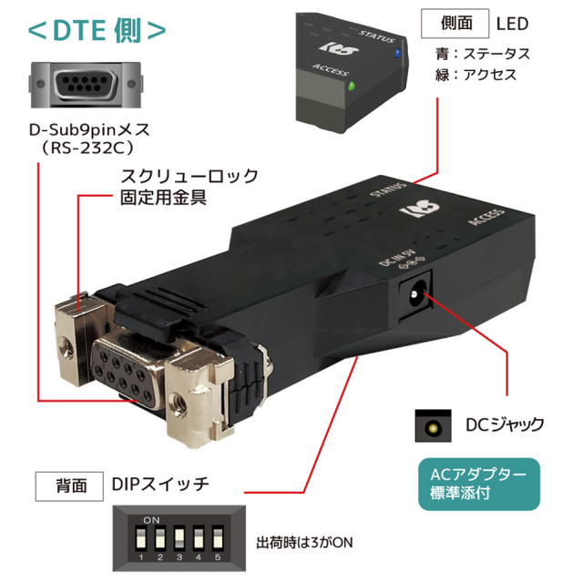 Bluetooth RS-232C変換ｱﾀﾞﾌﾟﾀｰ（ｹｰﾌﾞﾙﾘﾌﾟﾚｲｽﾒﾝﾄｾｯﾄ） 【ラトック