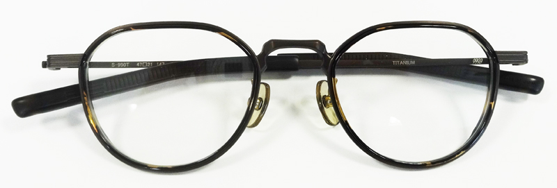 999.9(フォーナインズ)メタルメガネフレームS-990T カラー8504