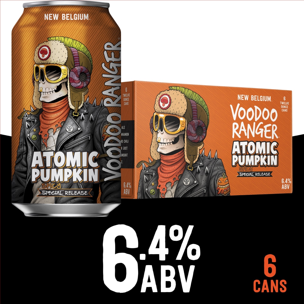 New Belgium Voodoo Ranger Atomic Pumpkin Craft Beer, 6 cans / 12