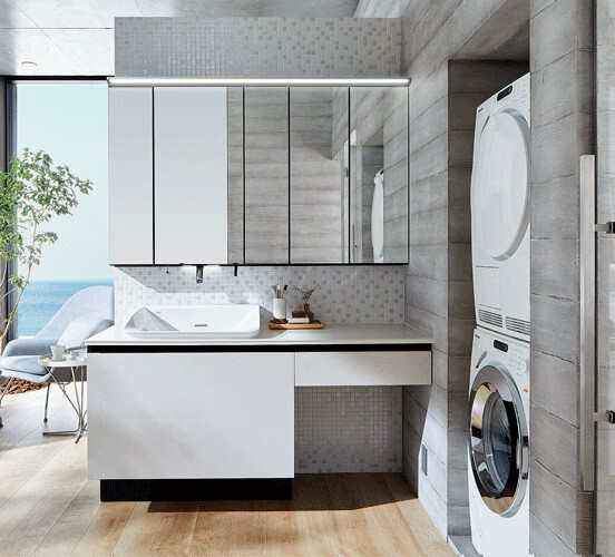 洗面化粧台「LUMISIS ルミシス／ハイバックベッセルタイプ」｜LIXIL