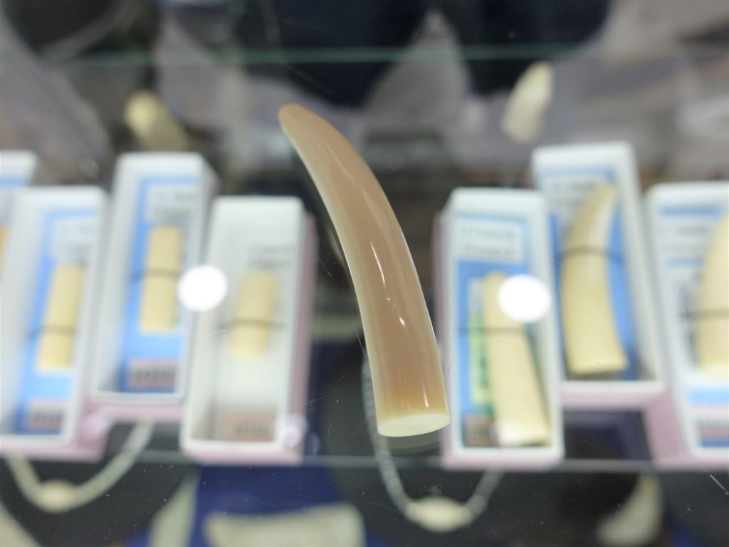 鮎川の伝統工芸「鯨歯工芸品」彫師の千々松正行さんが作るハンコは