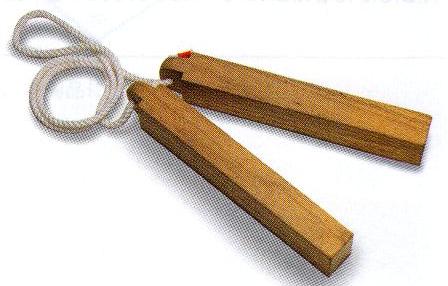 紙芝居グッズ] かみしばい用の拍子木（木製ひょうしぎ）