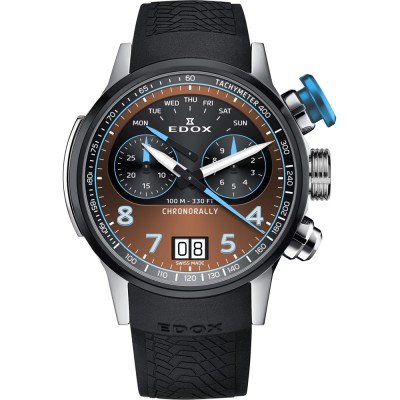 Edox Chronorally 38003-TINBU-BRNBU Watch • EAN: 7640428083952