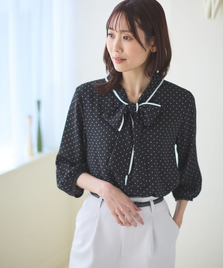 7分袖ボウタイブラウス: トップス｜ハニーズ公式通販