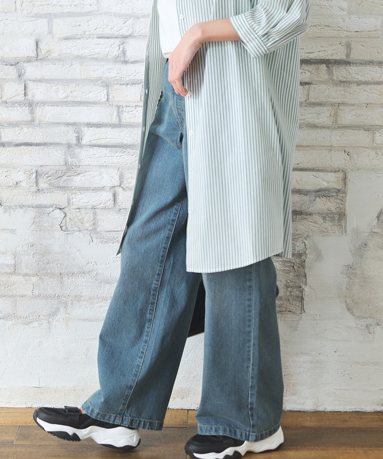 デニムワイドパンツ（股下73cm）: ボトムス｜ハニーズ公式通販