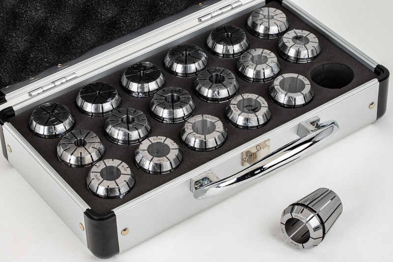 18-Piece, ER32 Straight Bore Collet Set, 1/8