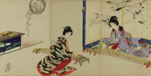 周延 千代田の大奥 琴 | 浮世絵 | 原書房 神田神保町