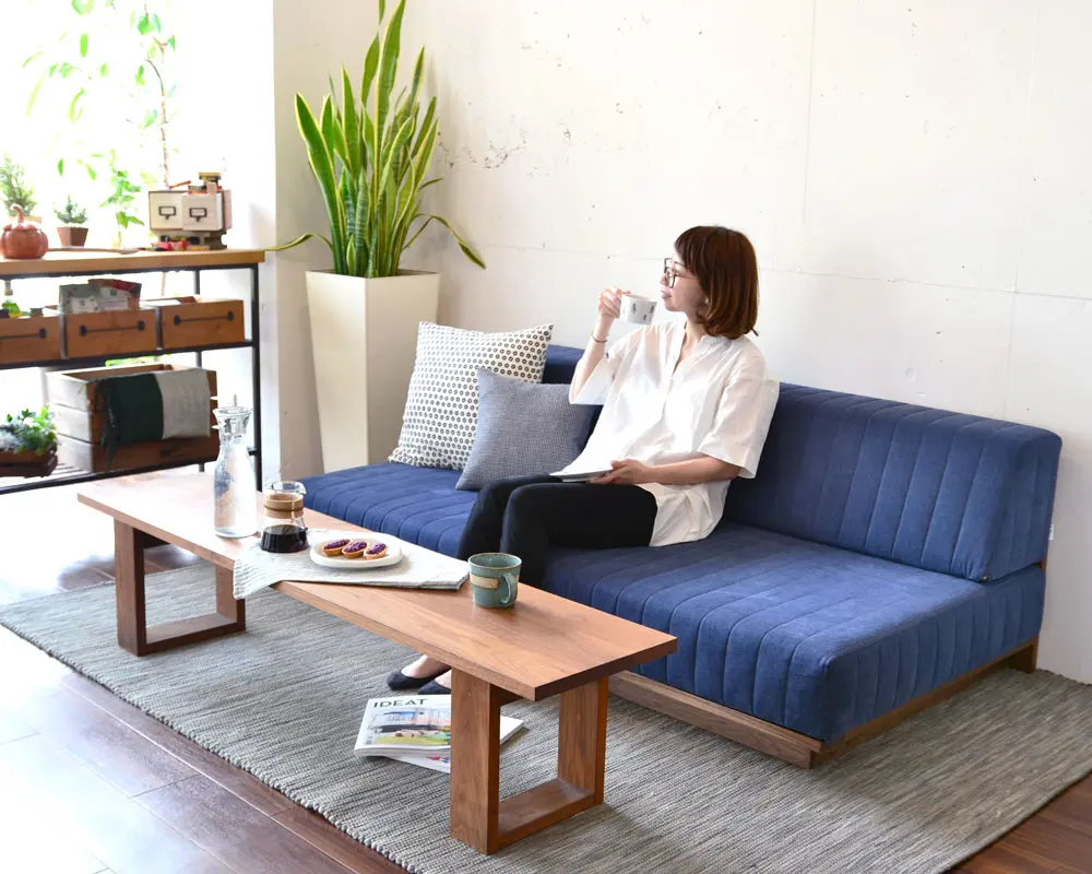 つみきソファと合わせて使う専用のウッドフレーム「つみきの木」商品