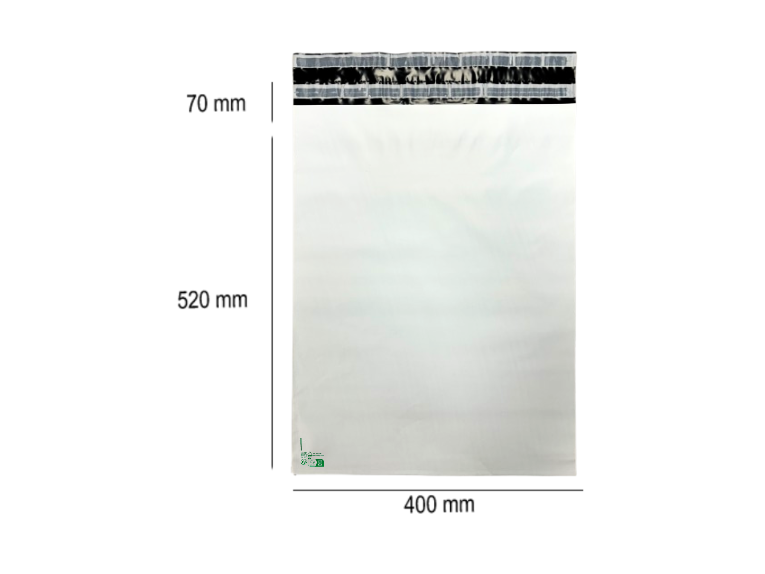 250 Enveloppes plastique Aller Retour 60 microns N°3 - 400x520mm