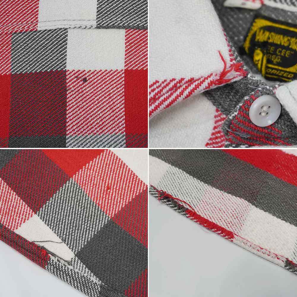 60's Washington Dee Cee マチ付き ヘビーネルシャツ 