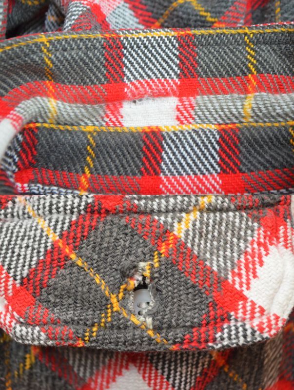 50's Winter king マチ付きネルシャツ 