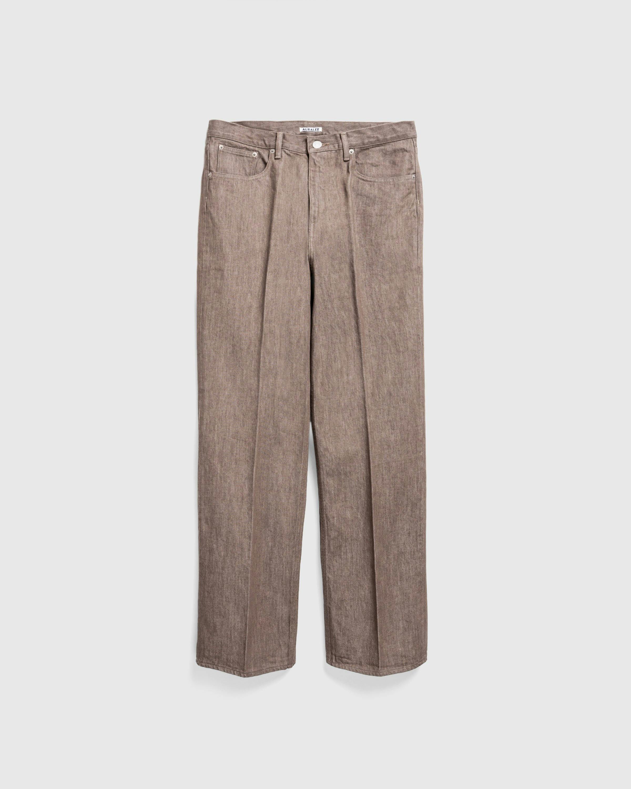 Auralee – Hard Twist Denim 5P Pants Brown