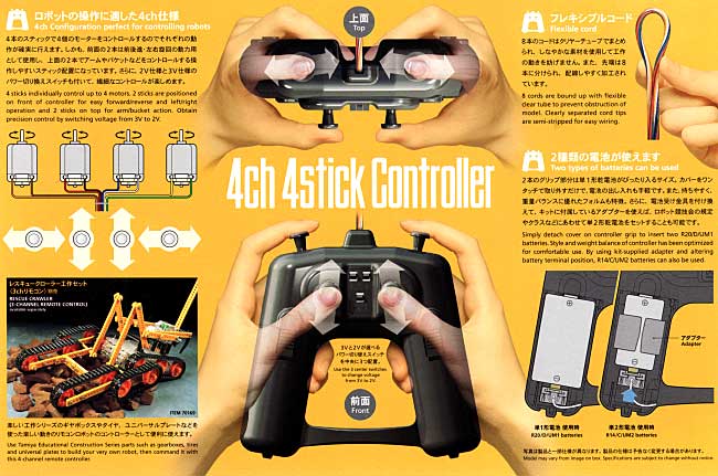 タミヤ 4ch 4スティックコントローラー テクニクラフトシリーズ 72006 素材
