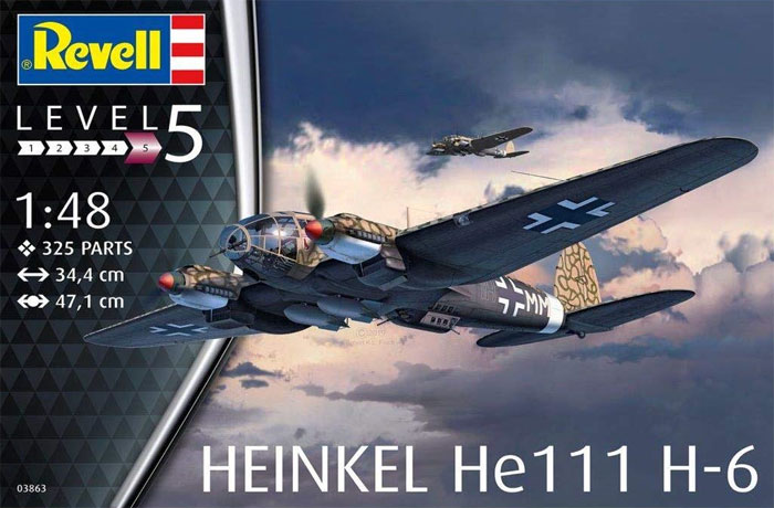 レベル ハインケル He111H-6 1/48 飛行機モデル 03863 プラモデル