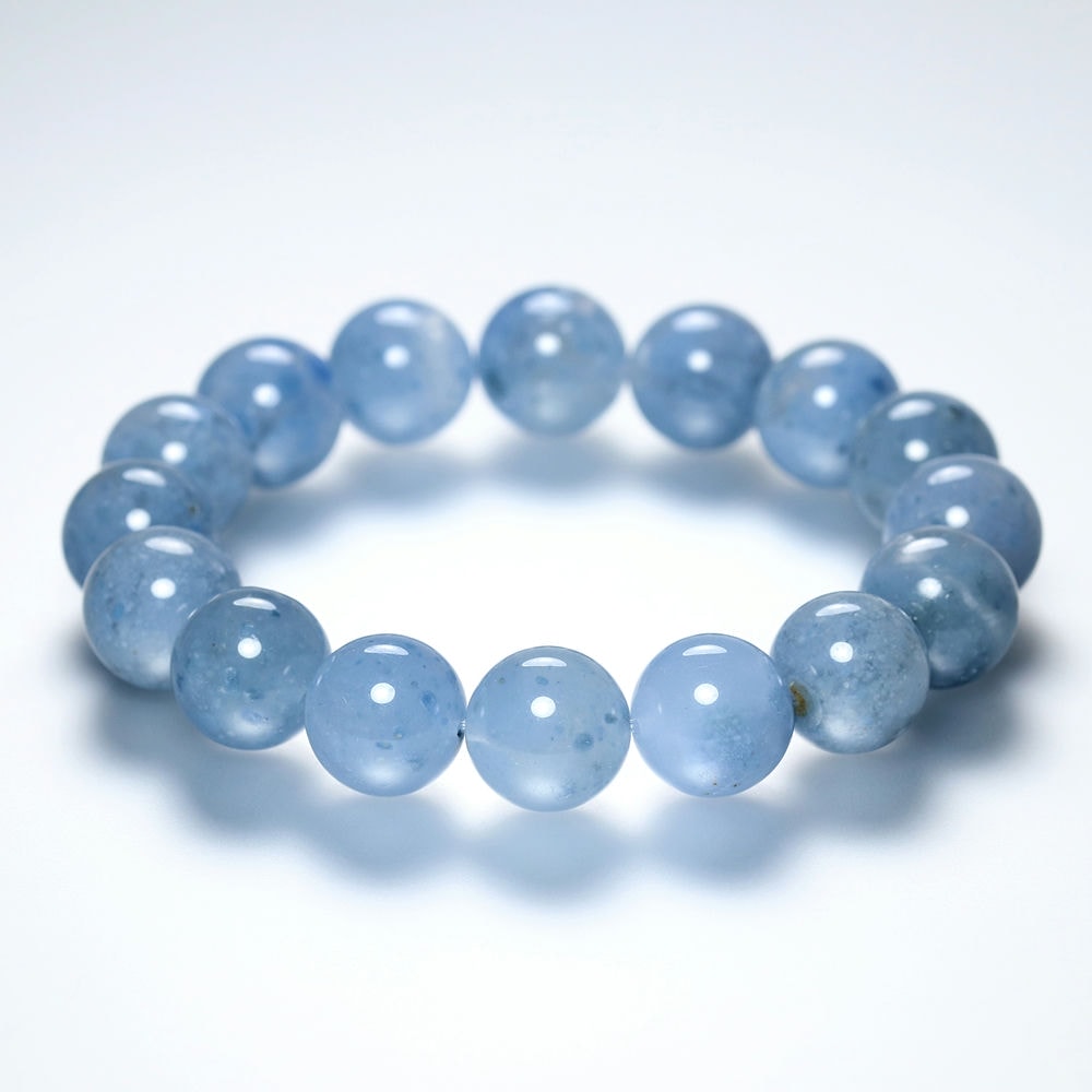 高品質]デュモルチェライトイン “ブルークォーツ” ブレスレット（約