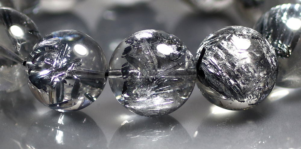 プレミアム]スティブナイトインクォーツブレスレット（約20mm玉