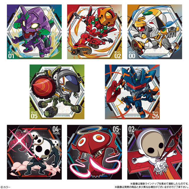 二頭身デフォルメの初号機やレイ、アスカたちがキュート！全32種で贈る