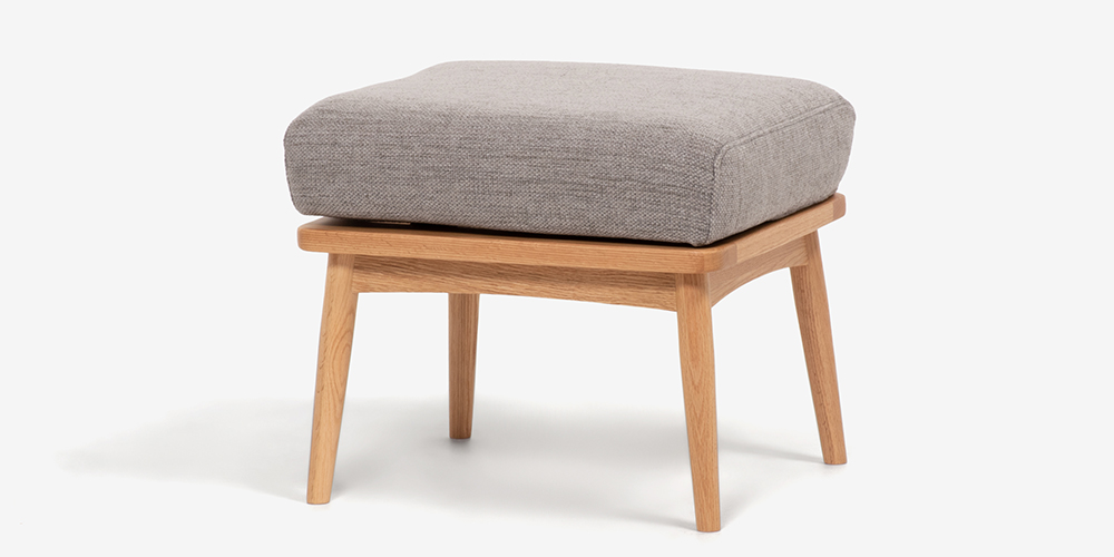 オットマン「シネマN3」レッドオーク材 ホワイトオーク色 カバーリング