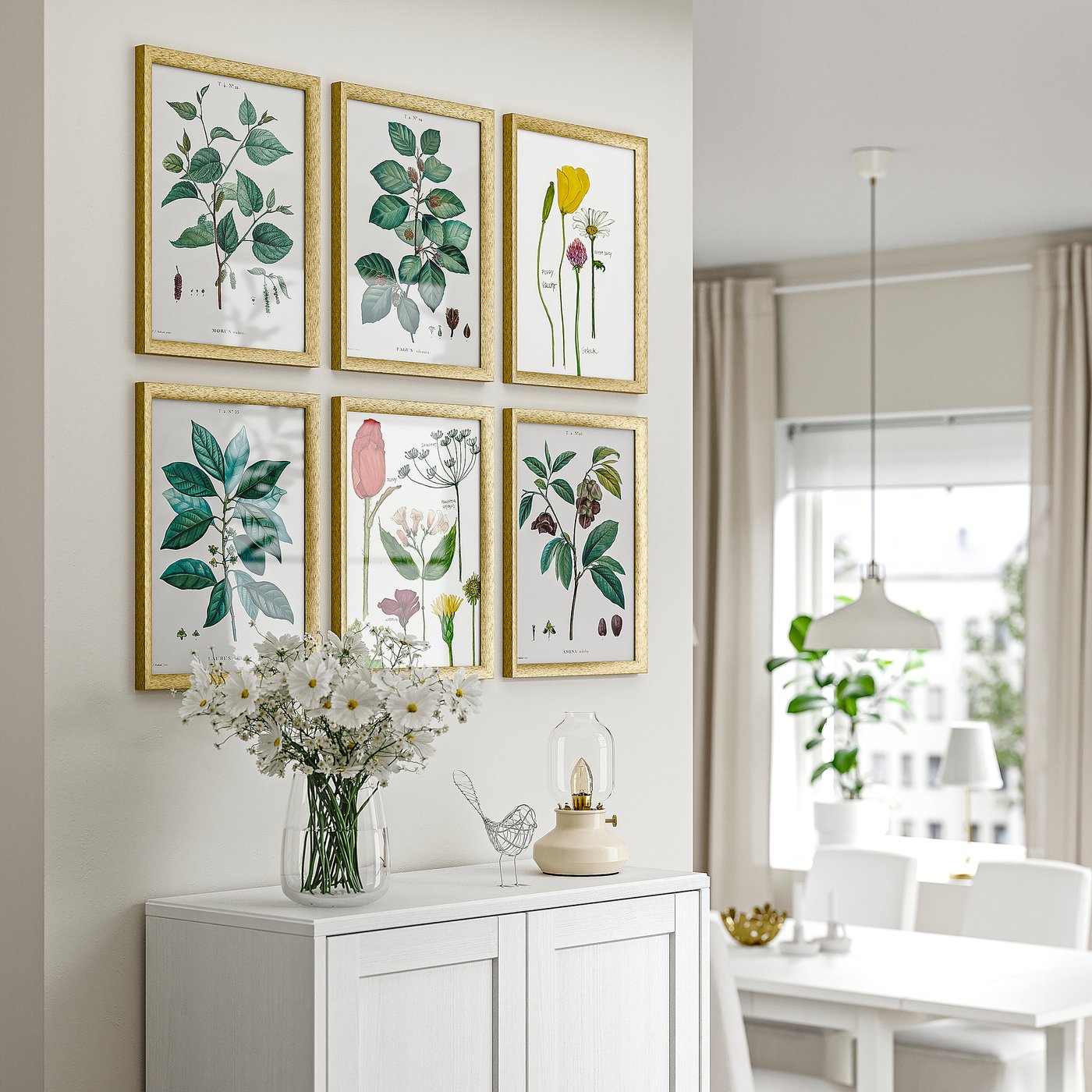 増田カ三】 こけし 絵画 金色・銀色フレーム SILVERHÖJDEN スィル