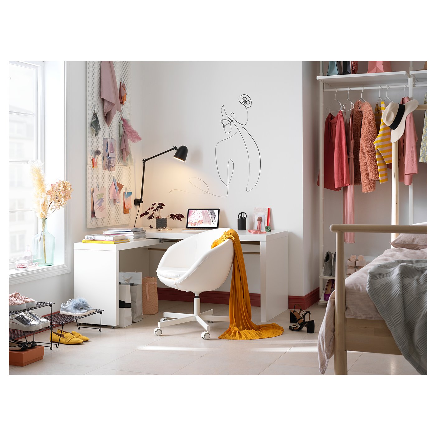 SKRUVSTA スクルーヴスタ 回転チェア, イーサーネ ホワイト - IKEA