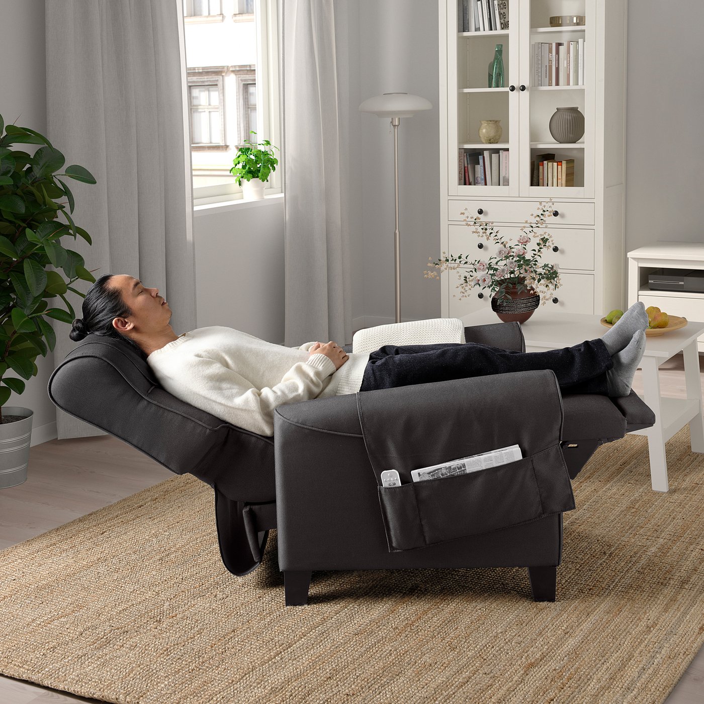 MUREN recliner, Remmarn dark gray - IKEA