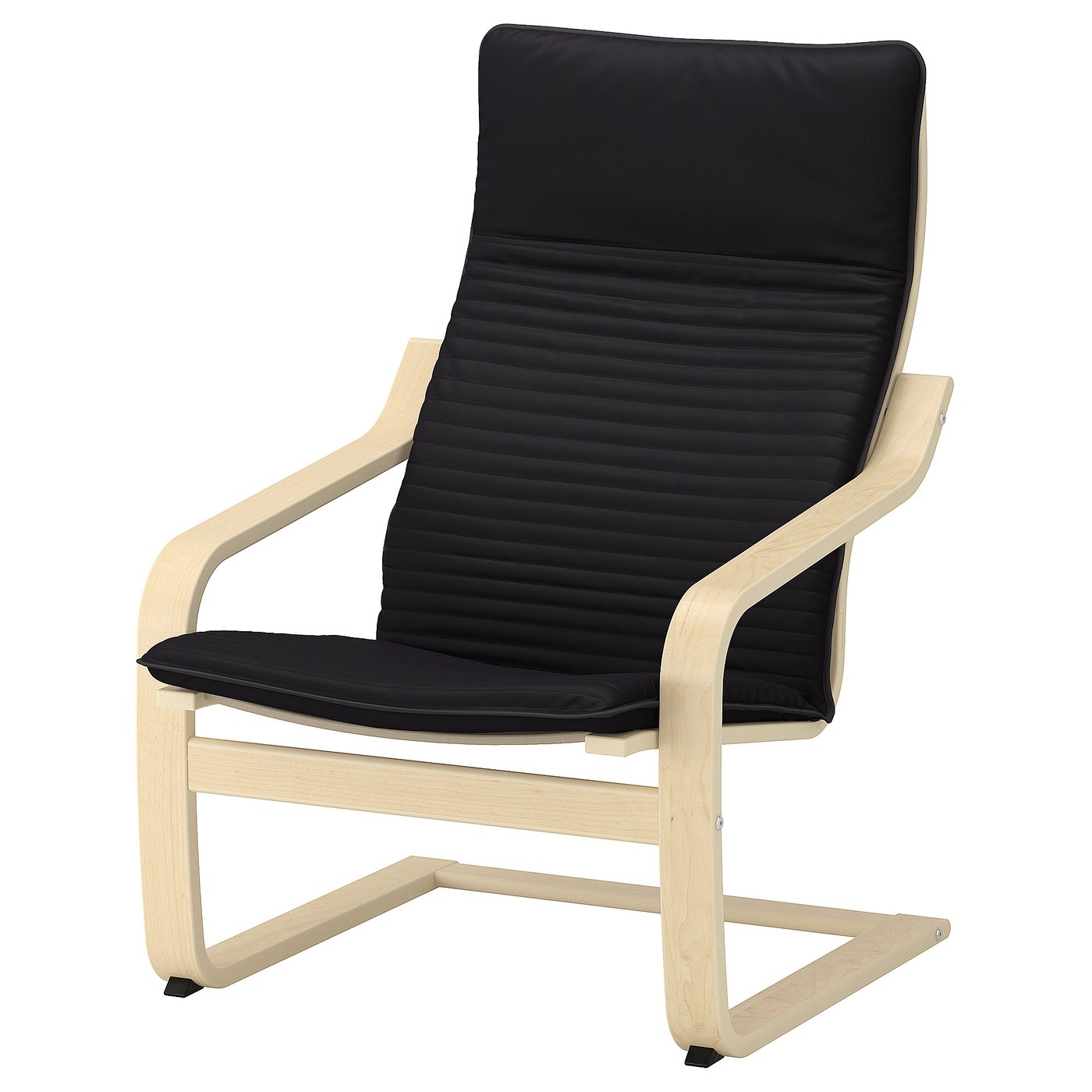 POÄNG armchair, birch veneer/Knisa black - IKEA