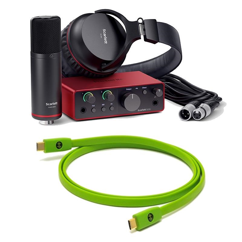 Focusrite Scarlett Solo Studio gen4 + OYAIDE製高品質USBケーブル
