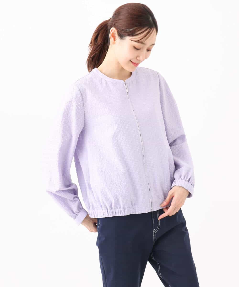 ポコポコノーカラーブルゾン/洗える(その他のコート・ブルゾン) | MK