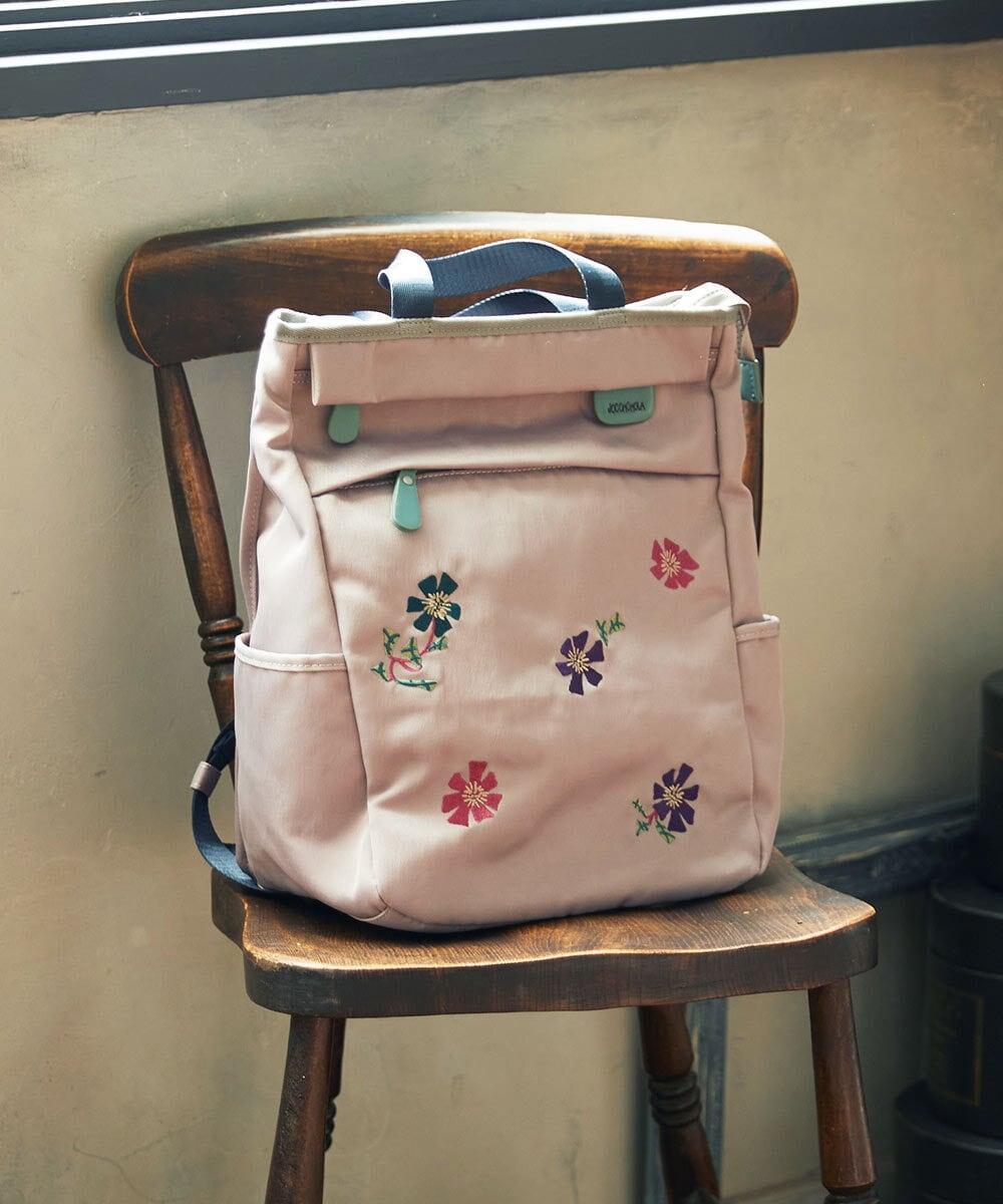 フラワー刺繍トートリュック(バックパック・リュック) | Jocomomola