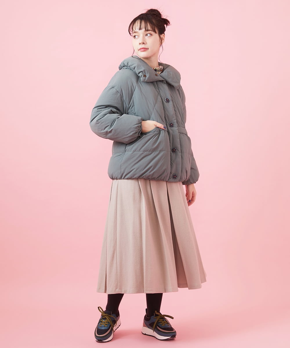 圧縮天竺 プリーツワイドパンツ(ガウチョ・ワイドパンツ) | Jocomomola