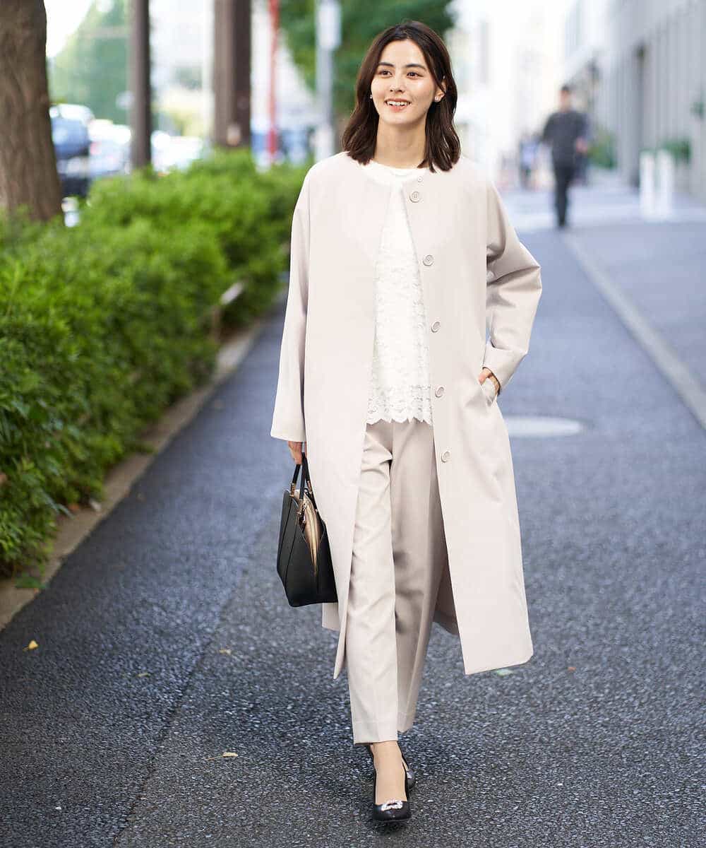 2WAY】ノーカラーロングコート(ノーカラーコート) | a.v.v(アー・ヴェ