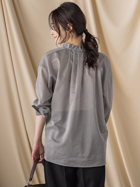 後染めボイルシアーフリルブラウス≪洗濯機で洗える≫ | LAUTREAMONT