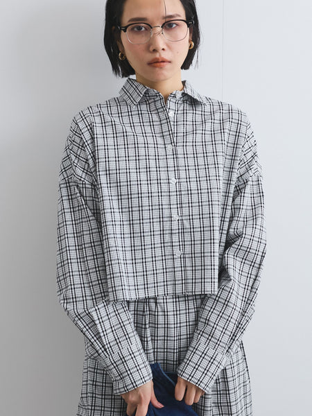 スリットスリーブチェックシャツブラウス≪手洗い可能≫ | VICKY