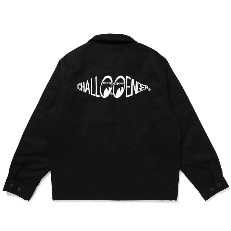 CHALLENGER/×MOON Equipped WORK JACKET（BLACK）［ワークJKT-24春夏