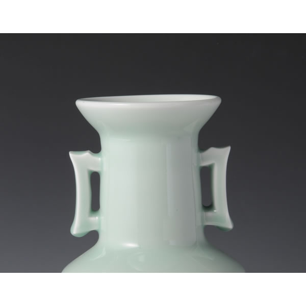 Japan Pottery Net / 鍋島青磁耳付花瓶